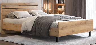 Κρεβάτι ξύλινο με μεταλλικά πόδια Ν81