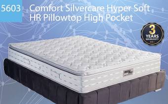 Στρώμα Comfort Silvercare Hyper Soft HR Pillowtop High Pocket διπλό 140 Χ 190-200 X 27