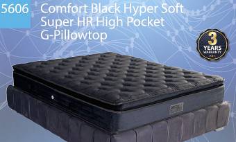 Στρώμα Comfort Black Hyper Soft Super HR High Pocket G-Pillowtop υπέρδιπλο 160 Χ 200 Χ 29